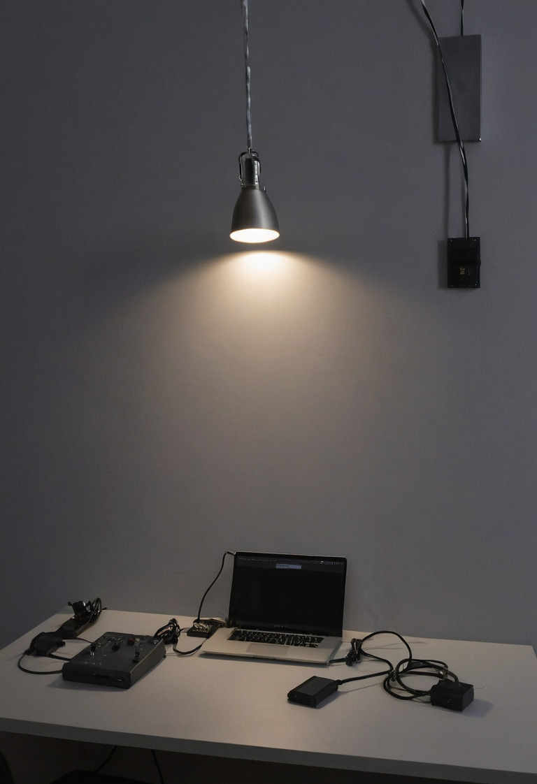 Pendant, LED driver, and wall dimmer assembled for a compatibility test