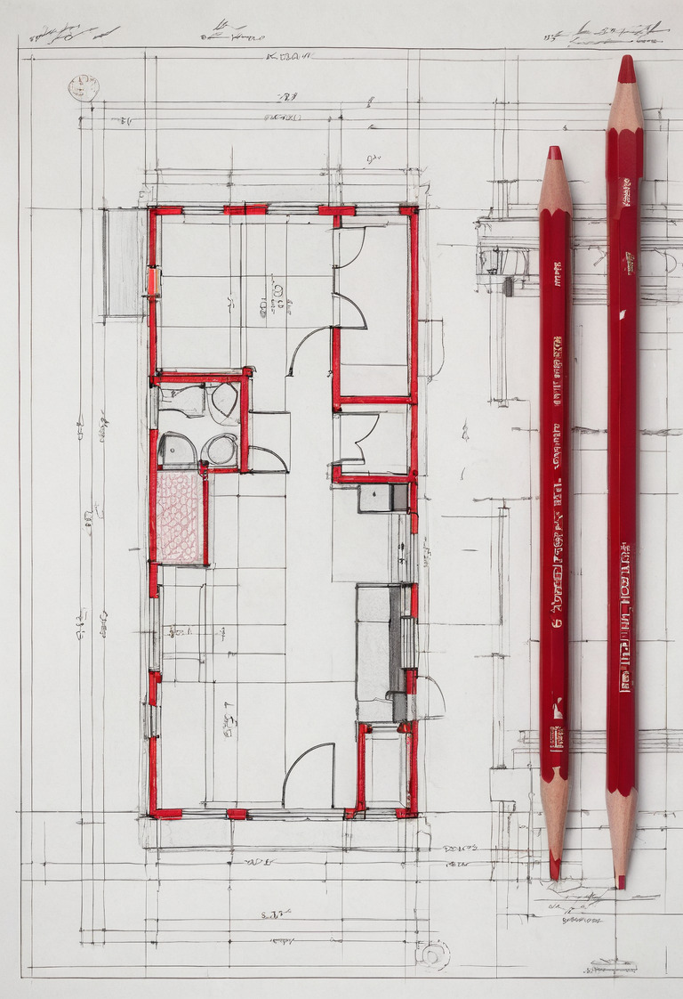 Coordinated joinery elevation, ceiling plan, and detail drawing pinned together