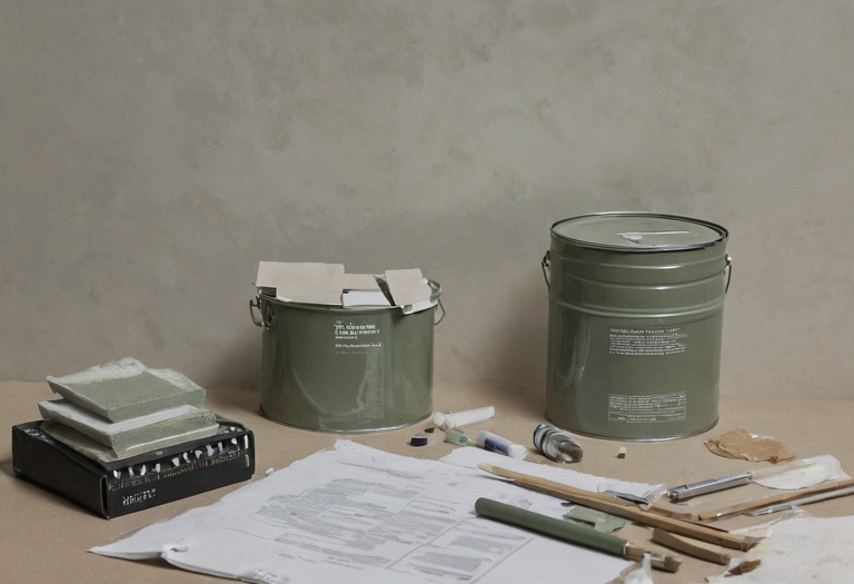 Paint, adhesive, and composite board samples with laboratory emissions reports